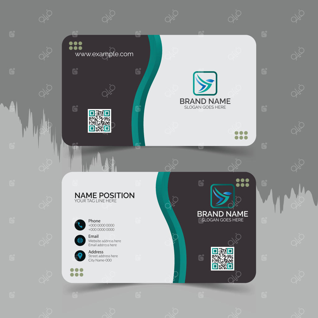 طرح مدرن کارت ویزیت وکتور.