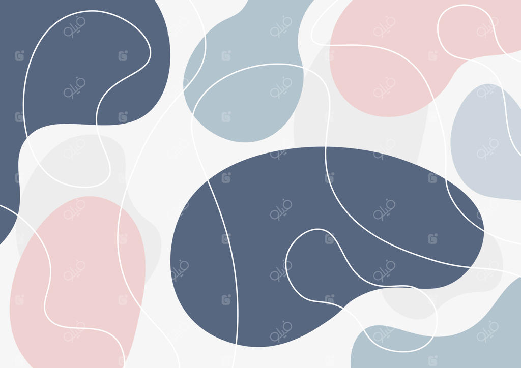 پس‌زمینه با طراحی مدرن و اشکال هندسی انتزاعی به سبک ممفیس و رنگ‌های گرادیانت پاستلی و شاد