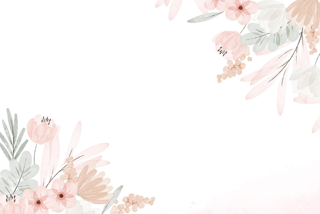 زمینه گل‌های بوهو با آبرنگ