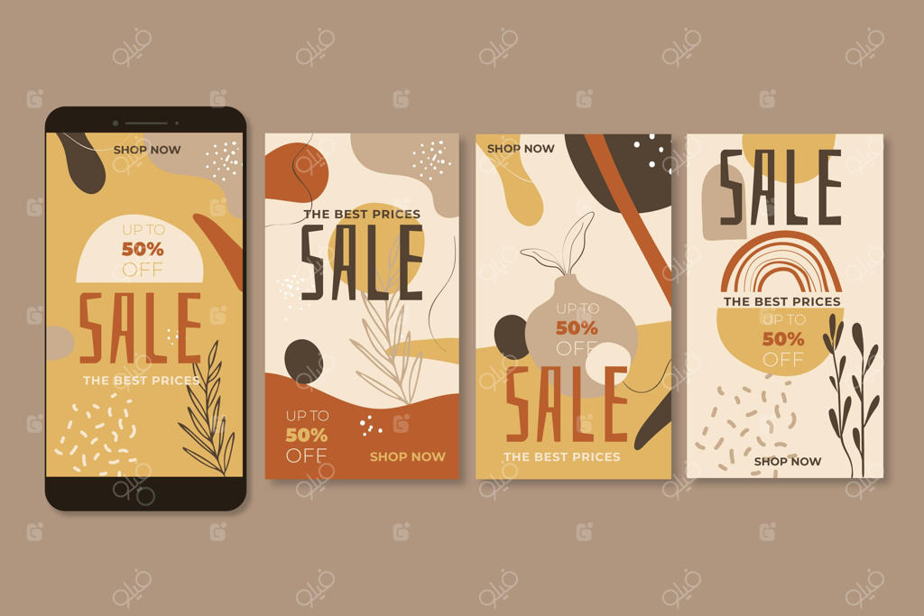 استوری‌های ویژه حراج با تزئینات طبیعی در اینستاگرام