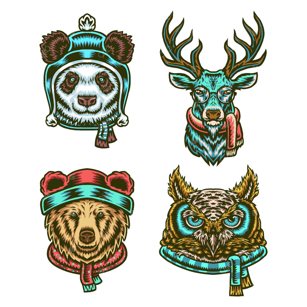 مجموعه حیوانات در زمستان