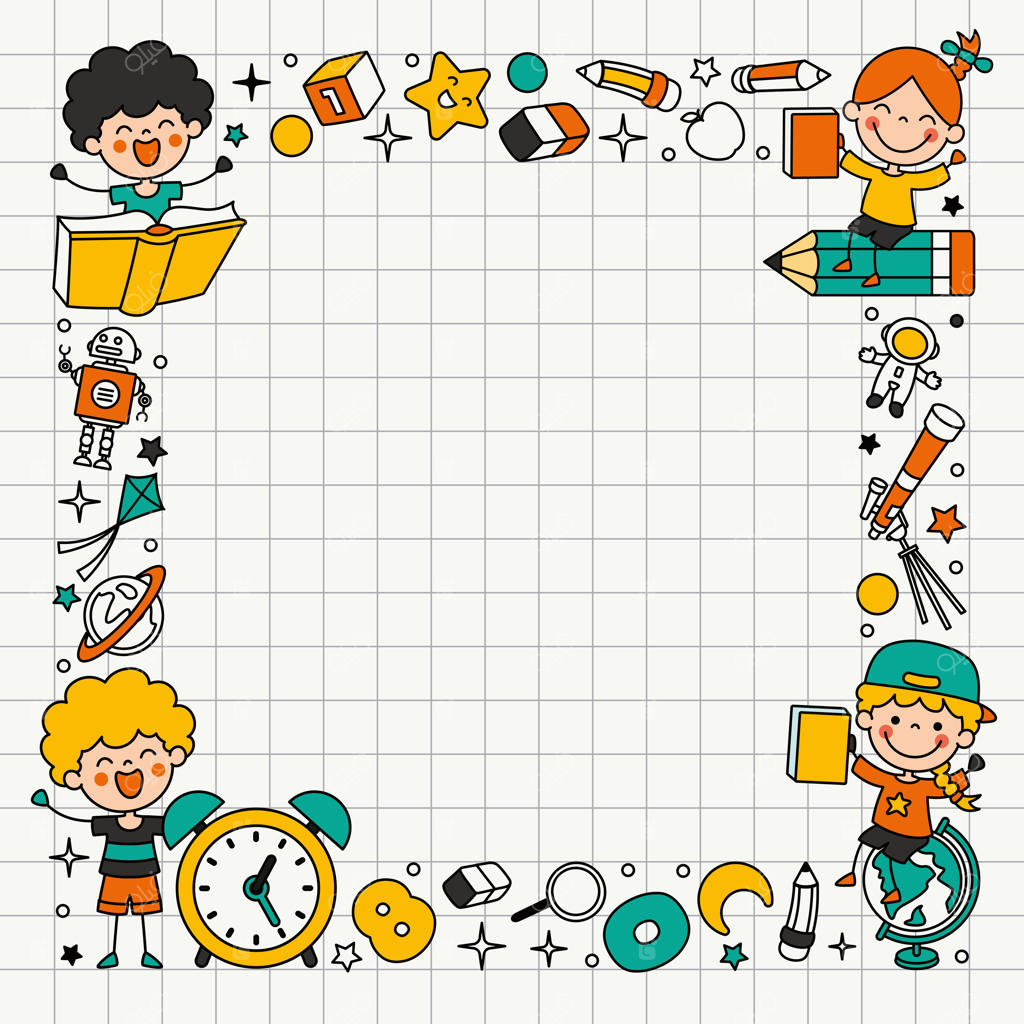 طرح دستی دانش‌آموز کارتونی بامزه