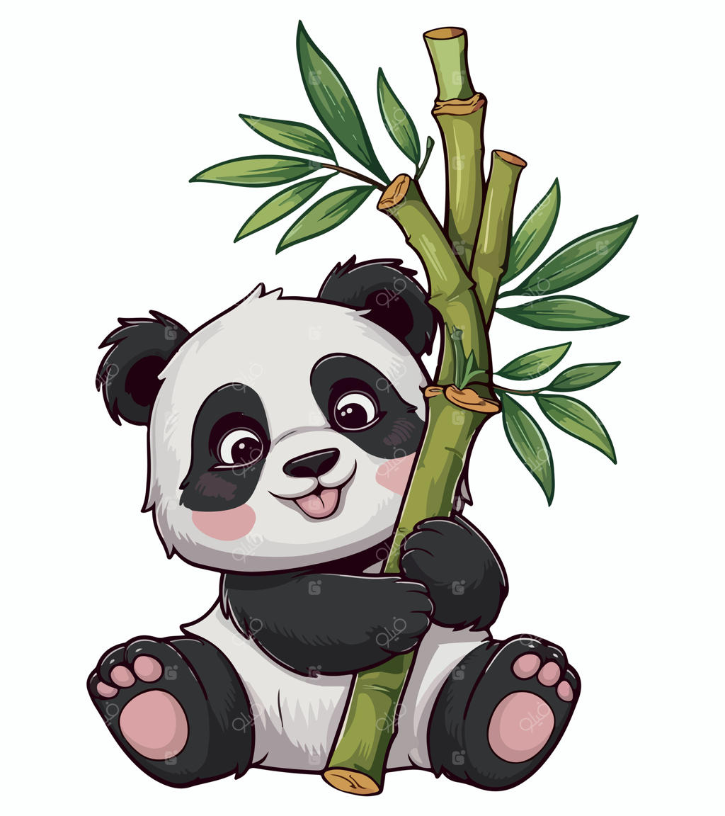 بچه پاندا و بامبو