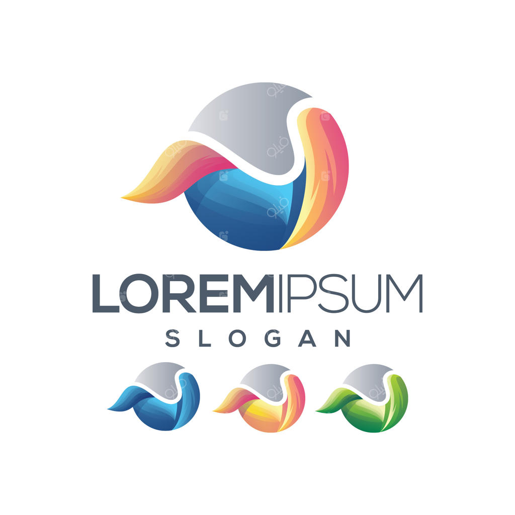 لوگو حرف U با رنگ گرادیان