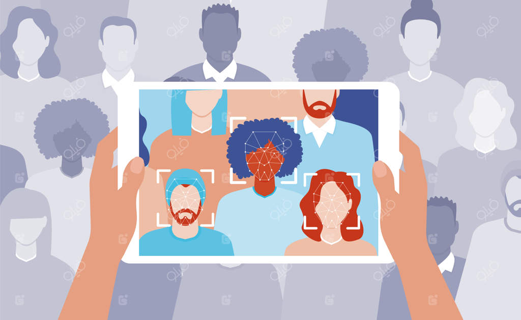 مفهوم تشخیص چهره.