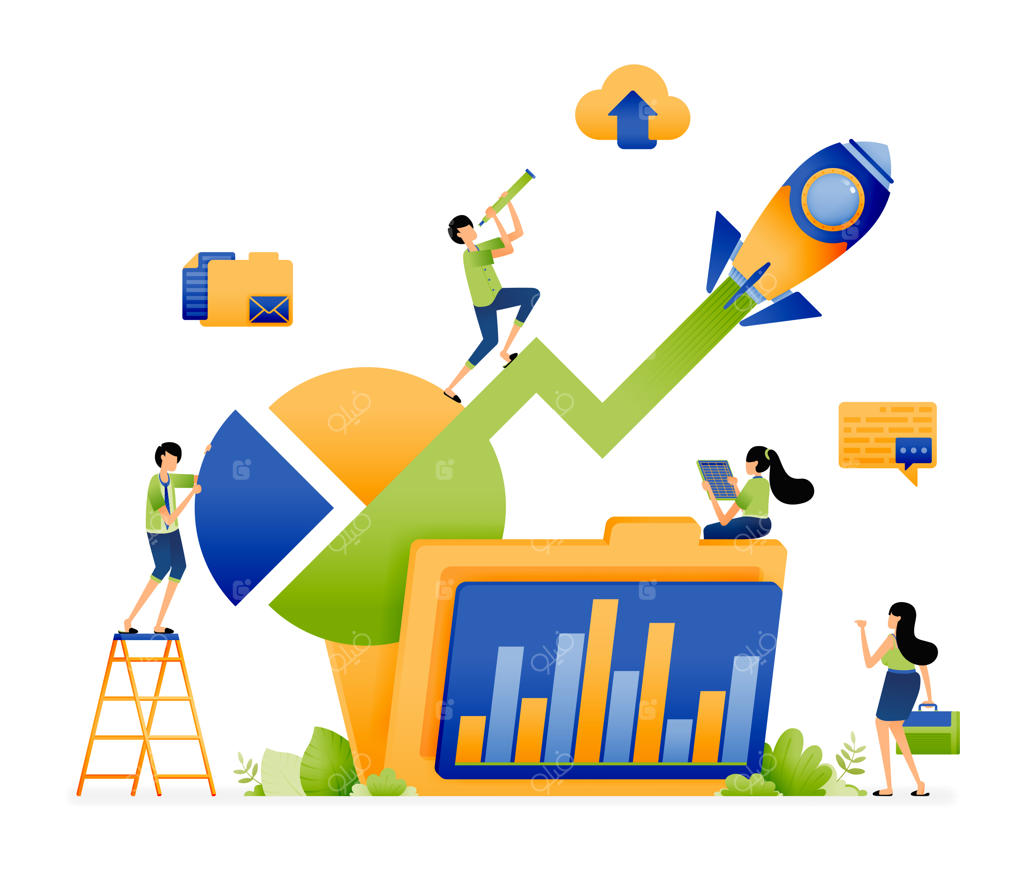 طراحی سرمایه‌گذاری خطرپذیر برای راه‌اندازی استارتاپ‌ها از طریق تحلیل گزارش‌های مالی و عملکرد شرکت، مناسب برای صفحات فرود وبسایت، پوسترها، بنرها، اپلیکیشن‌های موبایل و تبلیغات در شبکه‌های اجتماعی