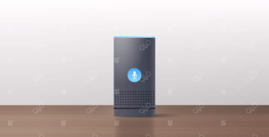 بلندگوی هوشمند واقع‌گرایانه روی میز چوبی: فعال‌سازی تشخیص صدا و گزارش فرمان‌های خودکار در دستیارهای دیجیتال