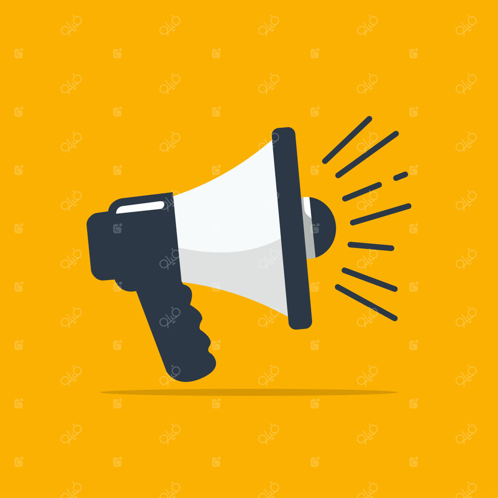 وکتور آیکون بلندگو برای وب و اپلیکیشن موبایل