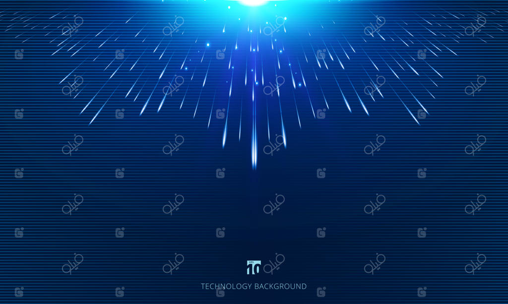 خطوط شهاب سنگ در چشم‌انداز همراه با انفجار نور