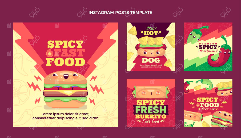 پست اینستاگرام درباره طراحی تخت مواد غذایی ارگانیک