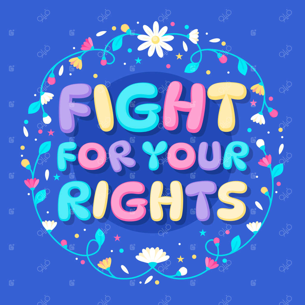 طراحی وکتور نوشته برای تم دختر قدرتمند