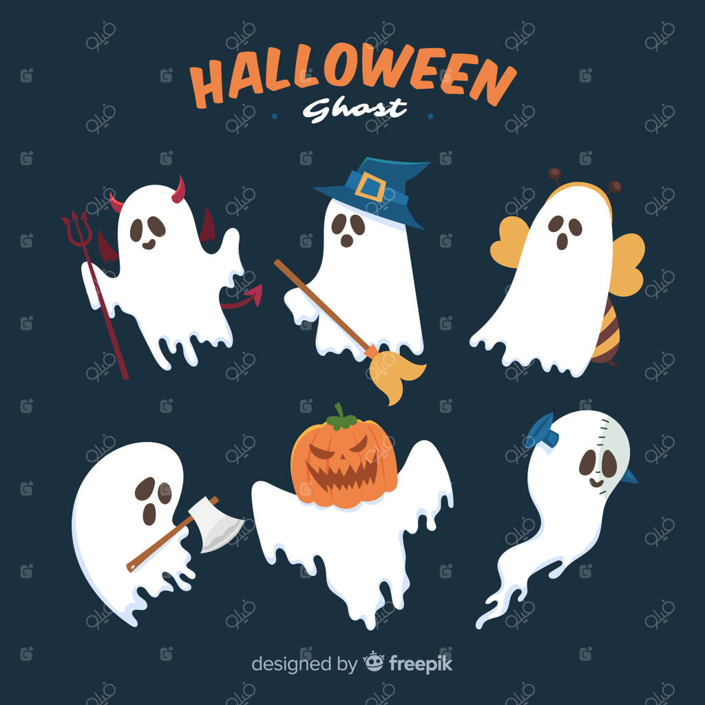 مجموعه ارواح هالووین با طراحی تخت