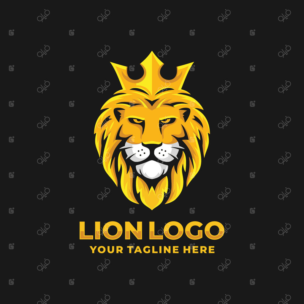 طراحی لوگوی شیر به صورت وکتور