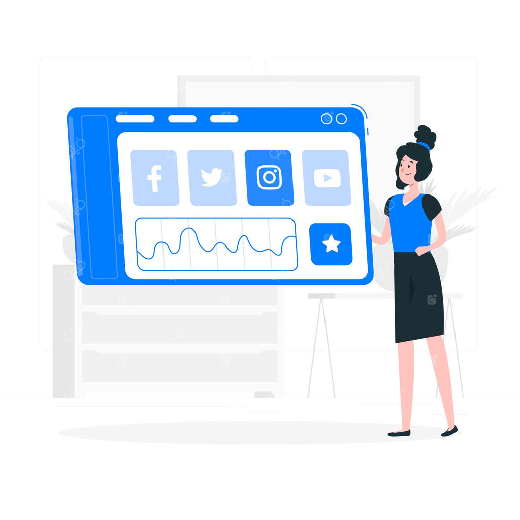 تصویر مفهومی داشبورد اجتماعی