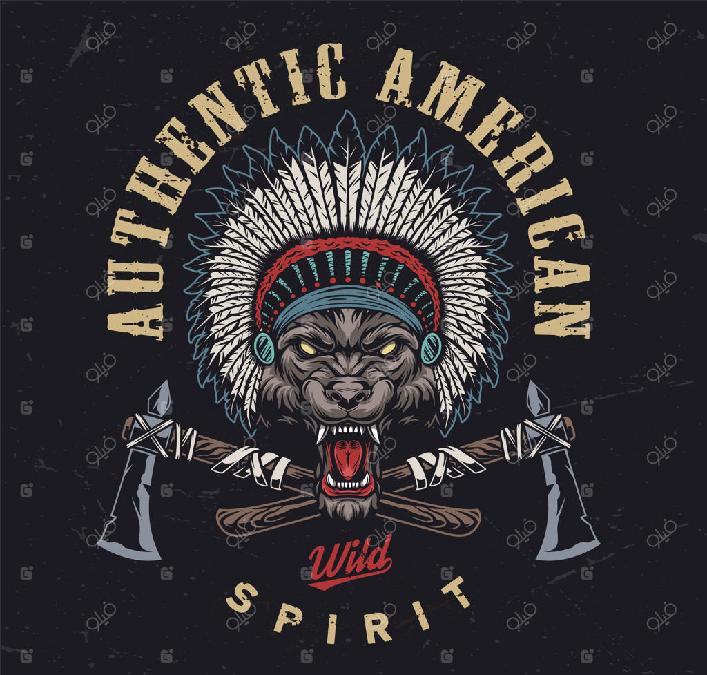 طرح چاپی وینتیج و رنگارنگ غرب وحشی