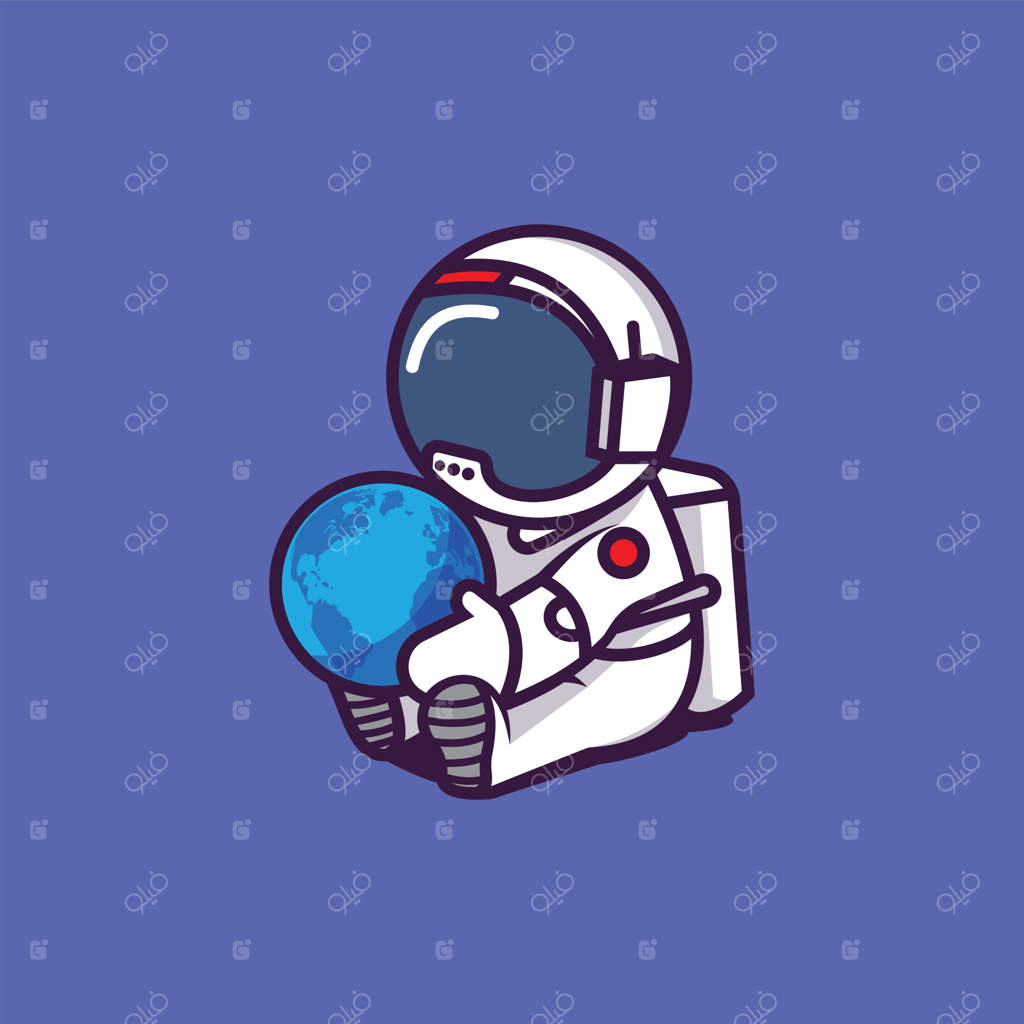 فضانوردی که زمین را در آغوش دارد