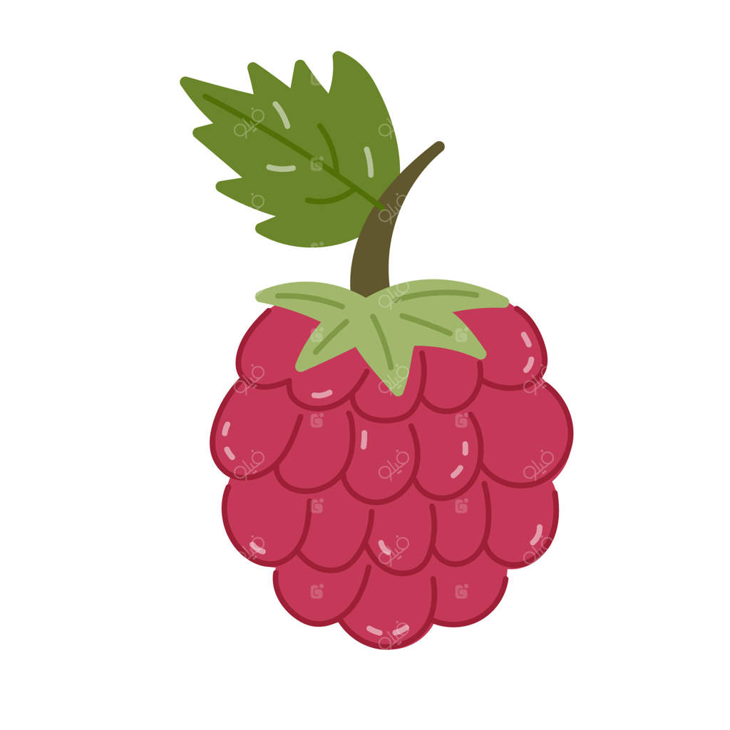 باغ و جنگل کارتونی دوست‌داشتنی با توت‌فرنگی و برگ. توت رنگارنگ و کودکانه، مناسب برای طراحی پوستر، بسته‌بندی برند، منوی کافه.