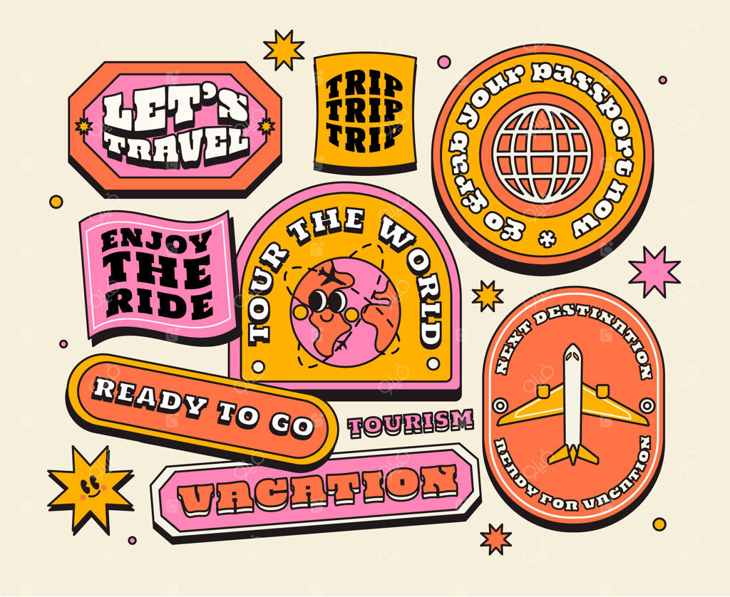 مجموعه استیکر کلاسیک دست‌ساز