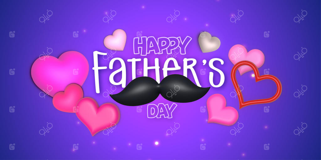 طراحی پس‌زمینه بنر زیبا برای روز پدر - دانلود وکتور رایگان برای شبکه‌های اجتماعی