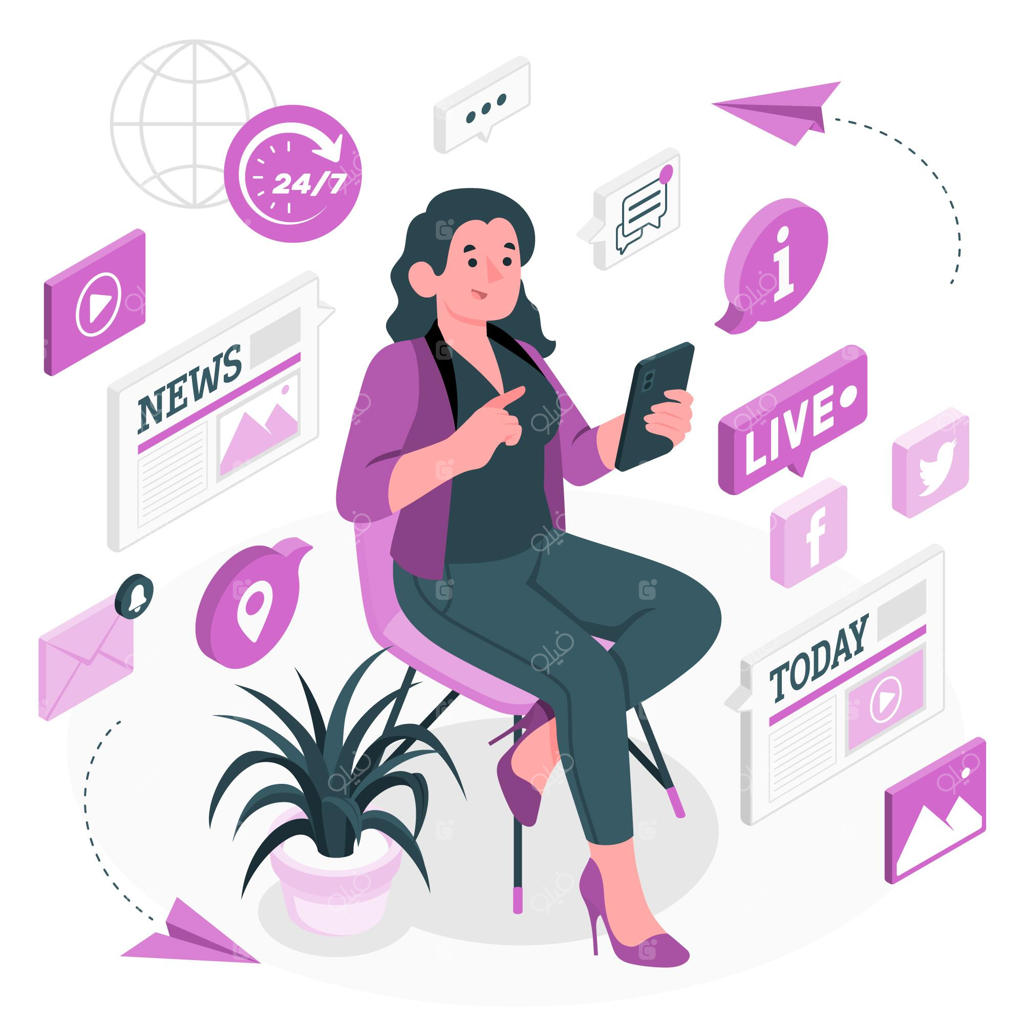 مفهوم اطلاعات فوری - تصویرسازی