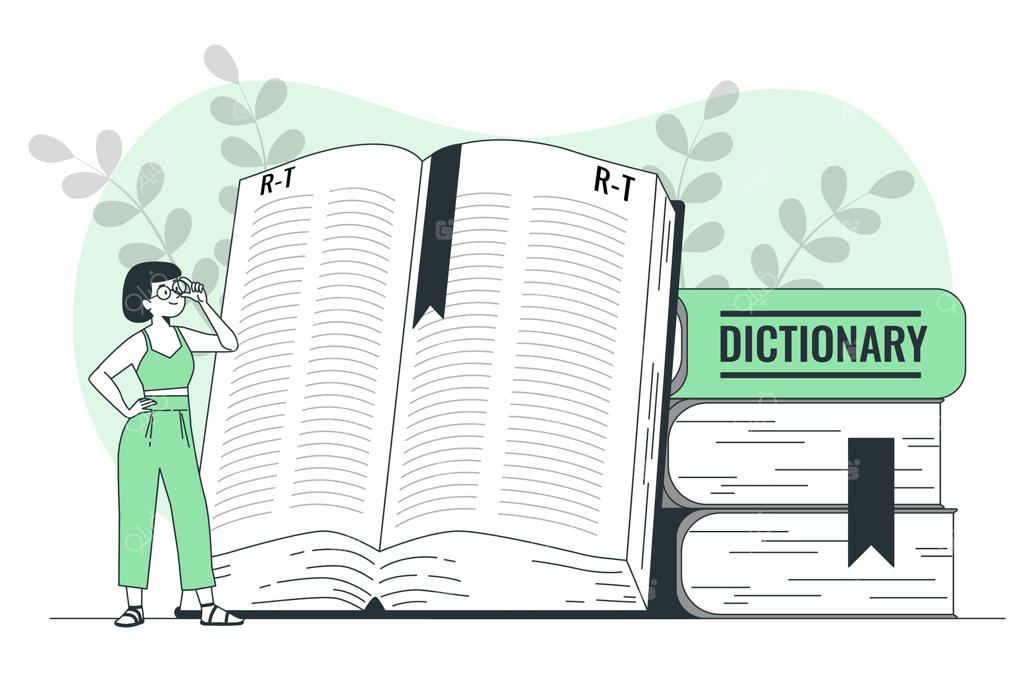 تصویرسازی مفهوم فرهنگ لغت