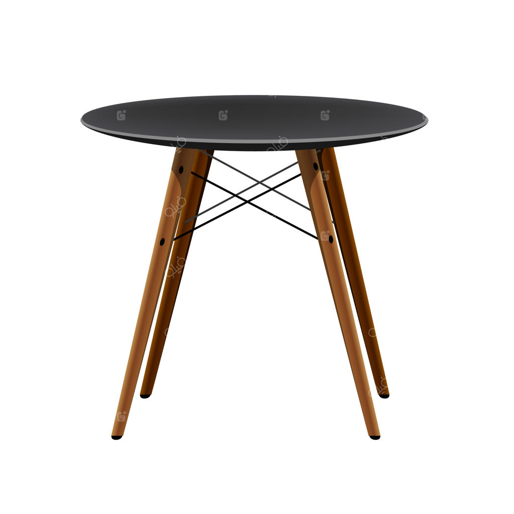 صندلی شیک مشکی با پایه‌های چوبی - چهارپایه مدرن آشپزخانه