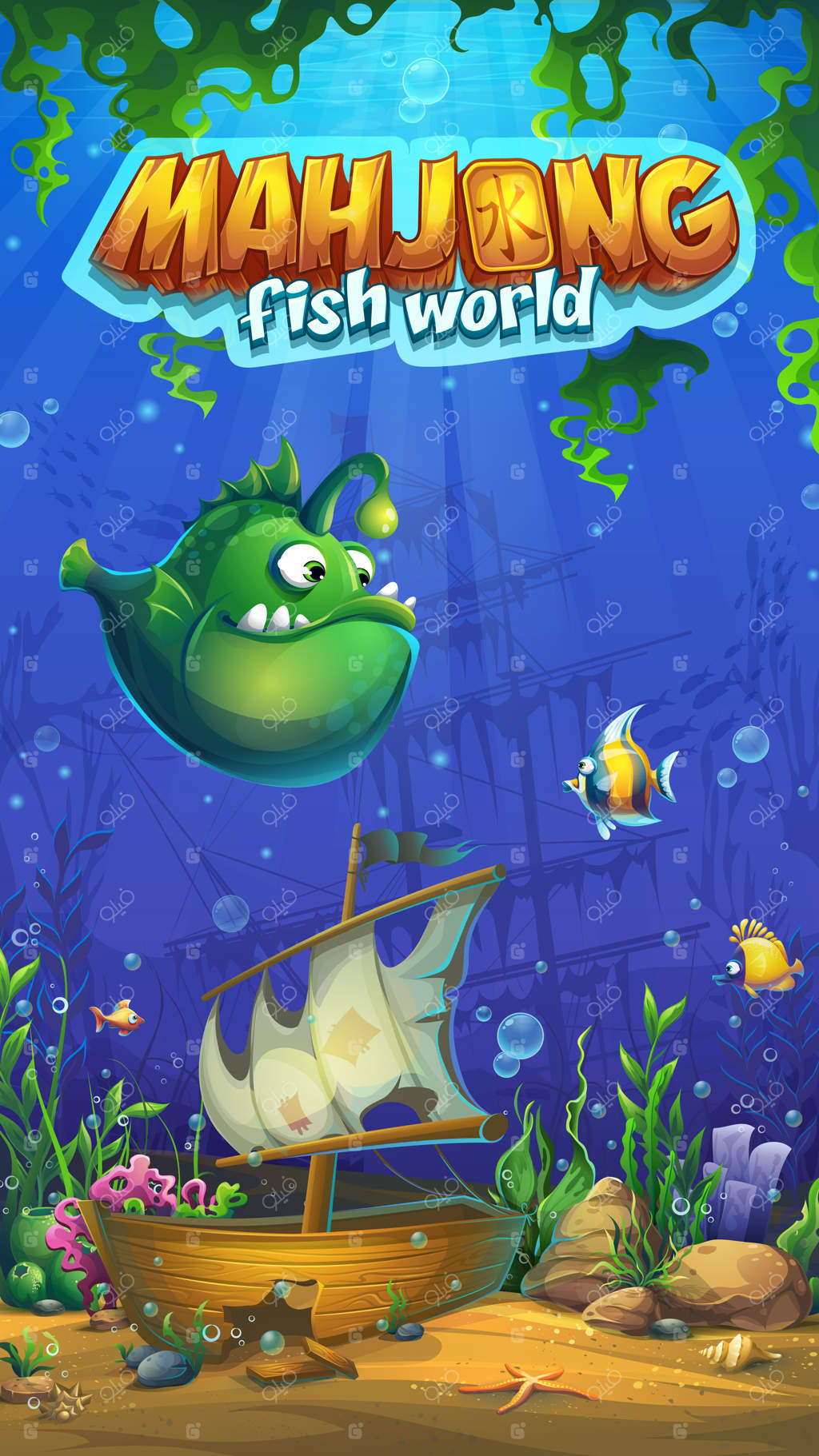 تصویرسازی دنیای ماهجونگ و ماهی‌ها