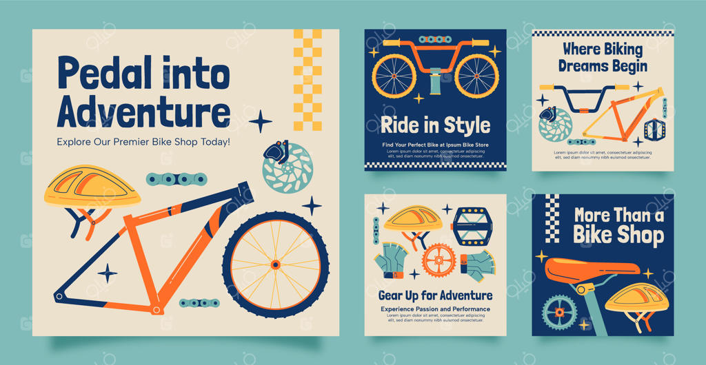 قالب پست اینستاگرام فروشگاه دوچرخه