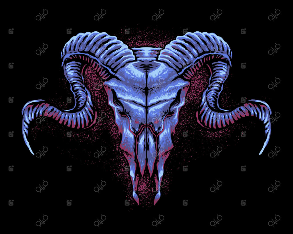 تصویر هنری جمجمه بز