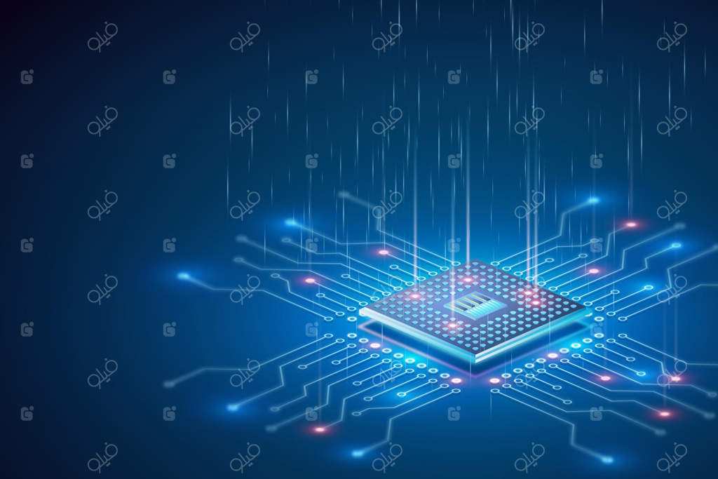 پس‌زمینه‌ای واقع‌گرایانه از پردازنده میکروچیپ