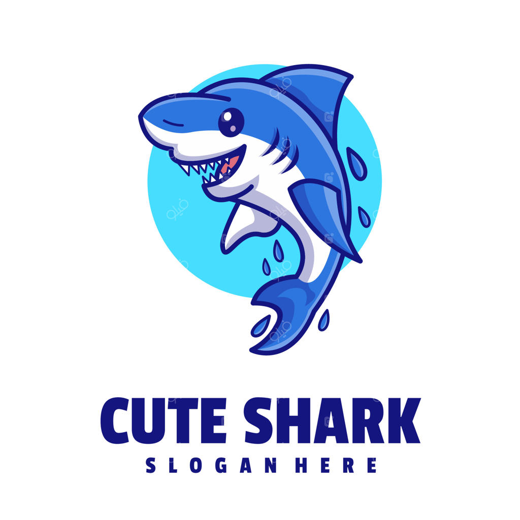 قالب لوگوی کوسه بامزه