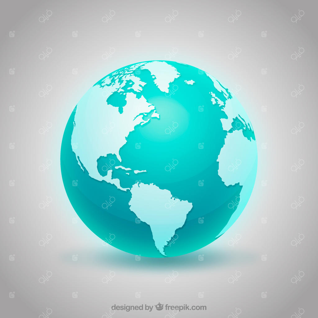 کره زمین آبی در طراحی واقع‌گرایانه