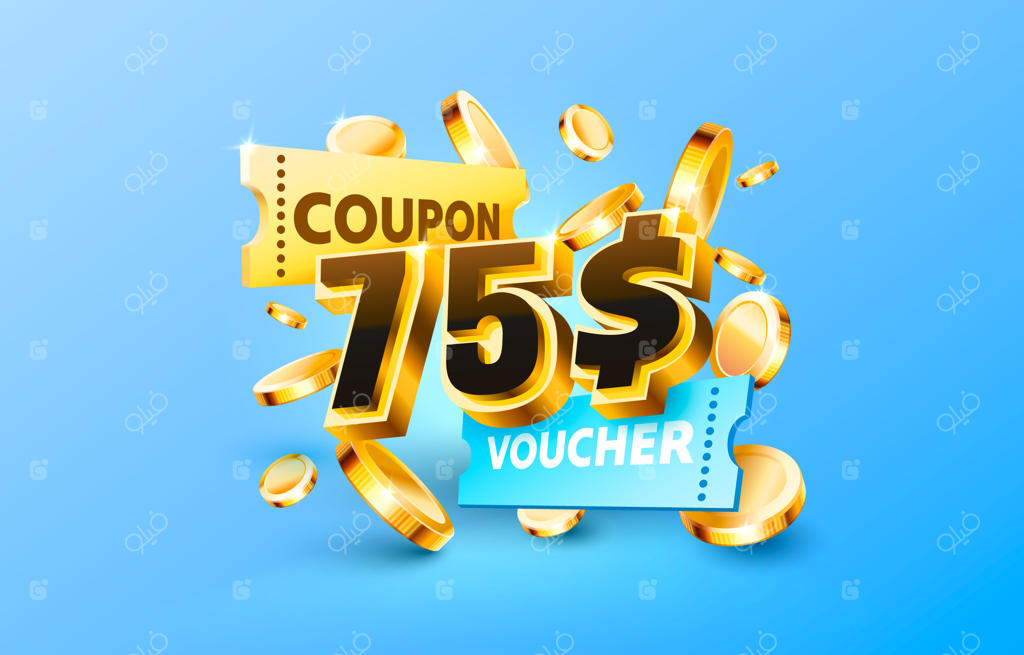 بنر ویژه تخفیف، کارت هدیه ۷۵ دلاری با برگشت نقدی
