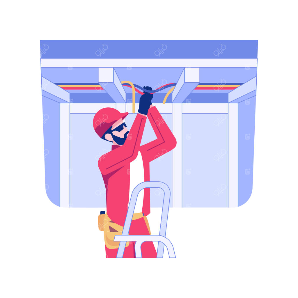 تصویر سازی مفهومی سیم کشی برق ایزوله شده