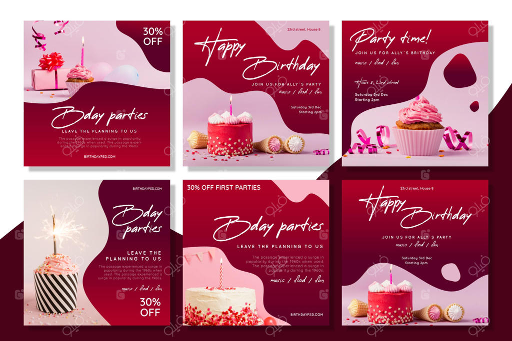 پست‌های اینستاگرامی تولد