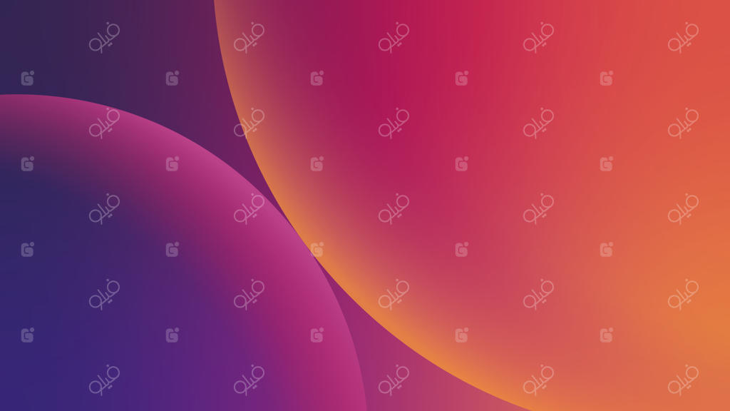 پس‌زمینه وکتور انتزاعی با گرادینت دایره‌ای نارنجی تیره، بنفش و صورتی؛ مناسب برای والپیپر دسکتاپ و طرح‌های تکنولوژی دیجیتال