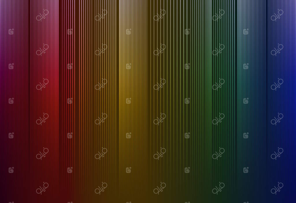 پس‌زمینه رنگین‌کمانی انتزاعی با خطوط رنگی