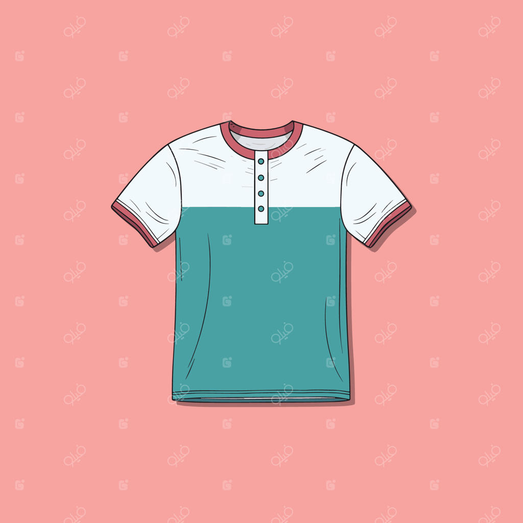 تصویر وکتوری پیراهن هنلی برای طراحی گرافیکی