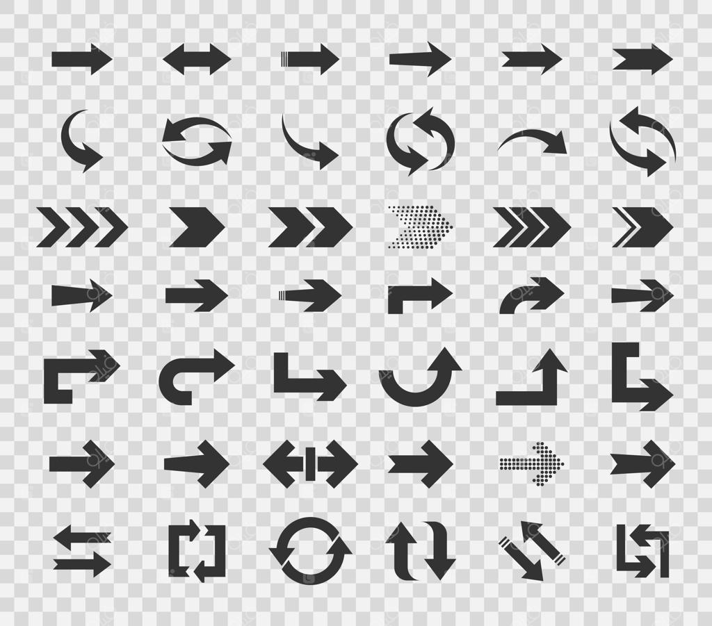 مجموعه فلش‌های مفهومی برای طراحی وب، رابط کاربری موبایل و موارد دیگر