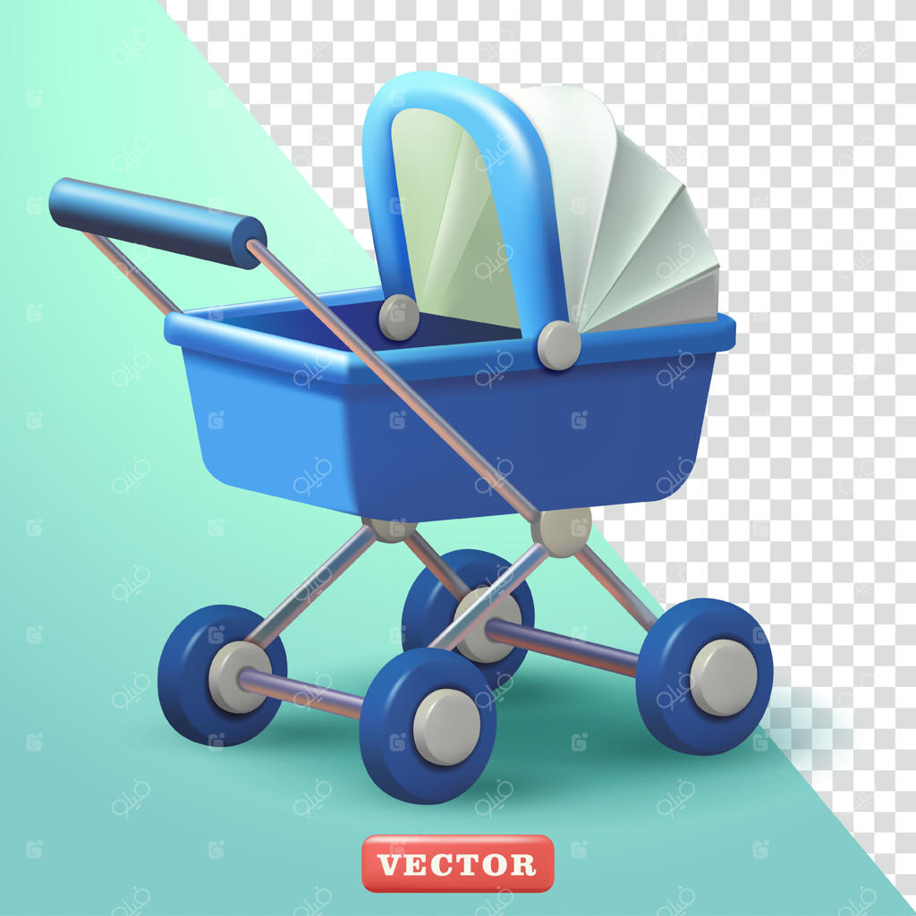 کالسکه‌ی کودک سه‌بعدی، مناسب برای طراحی عناصر بصری