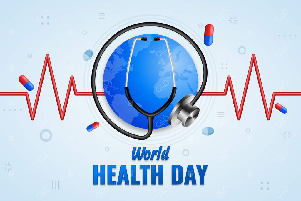 پس‌زمینه روز جهانی سلامت با گرادیانت رنگی