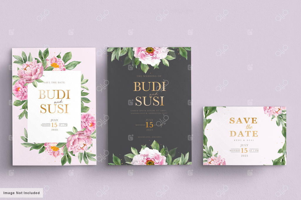 ست کارت عروسی صورتی ملایم