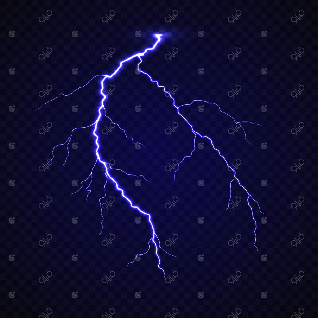 رعد و برق طبیعی و قدرتمند