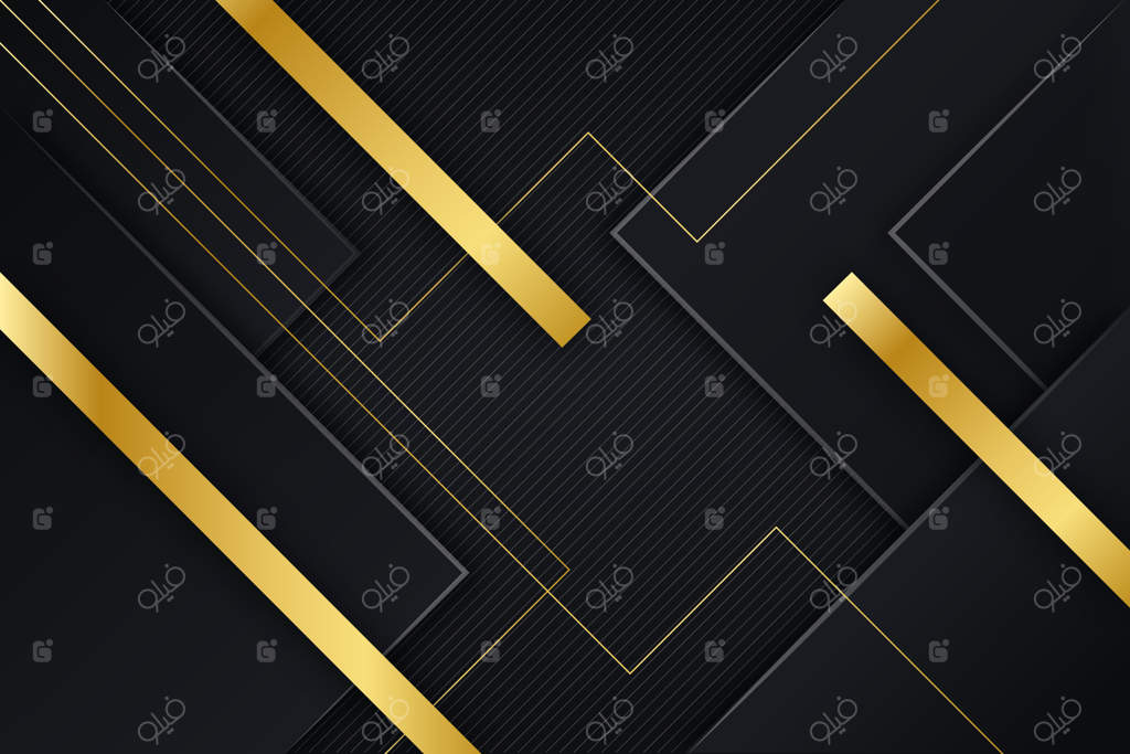 زمینه مشکی با جزئیات طلایی شیک