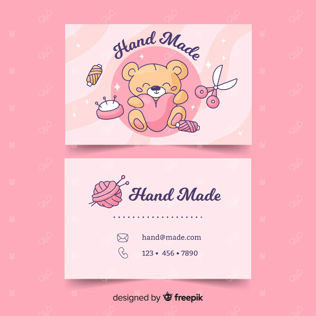 پترن کارت ویزیت به سبک کاوایی