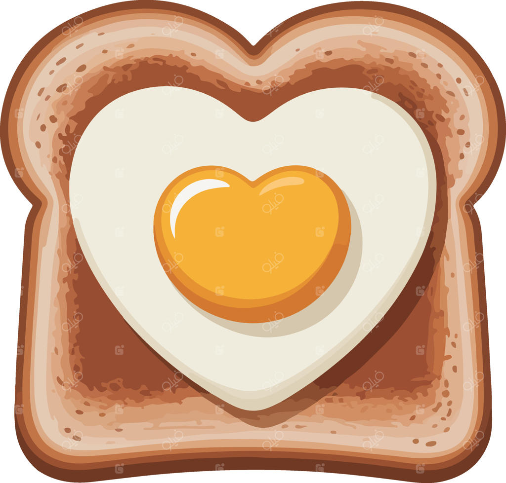 تست قلبی شکل با تخم مرغ درون آن