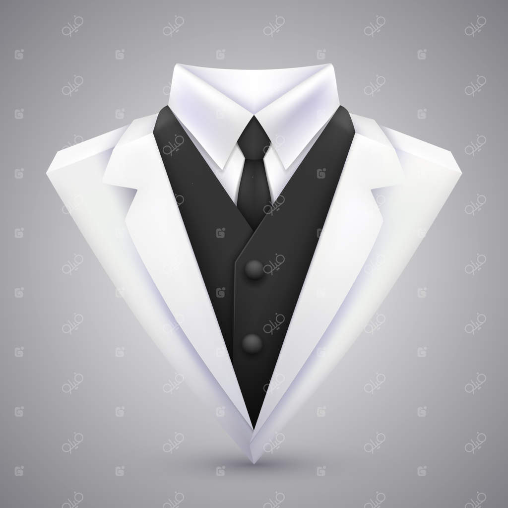 هنر کت و کراوات با طرح مثلثی - تصویر برداری