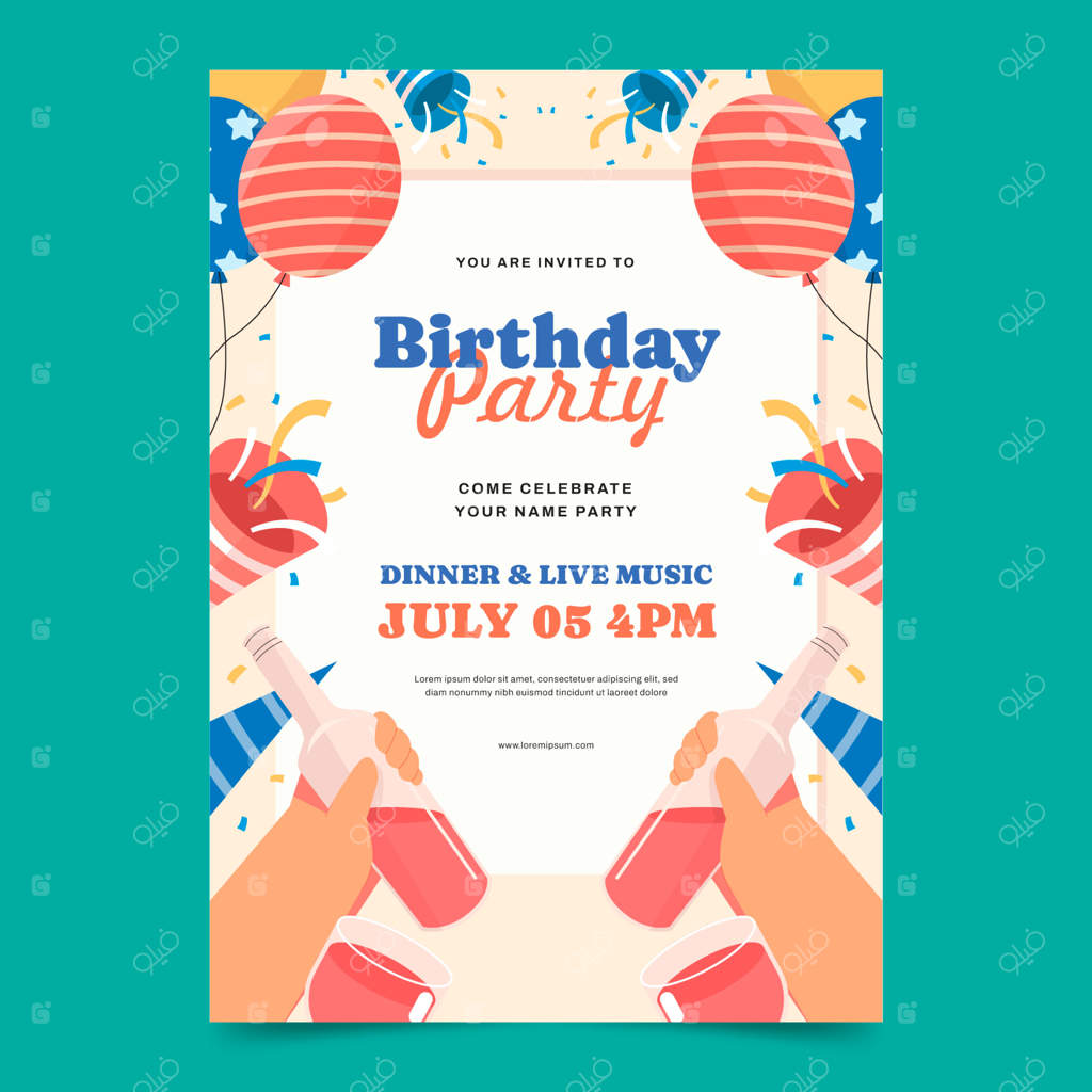 قالب کارت تبریک تولد