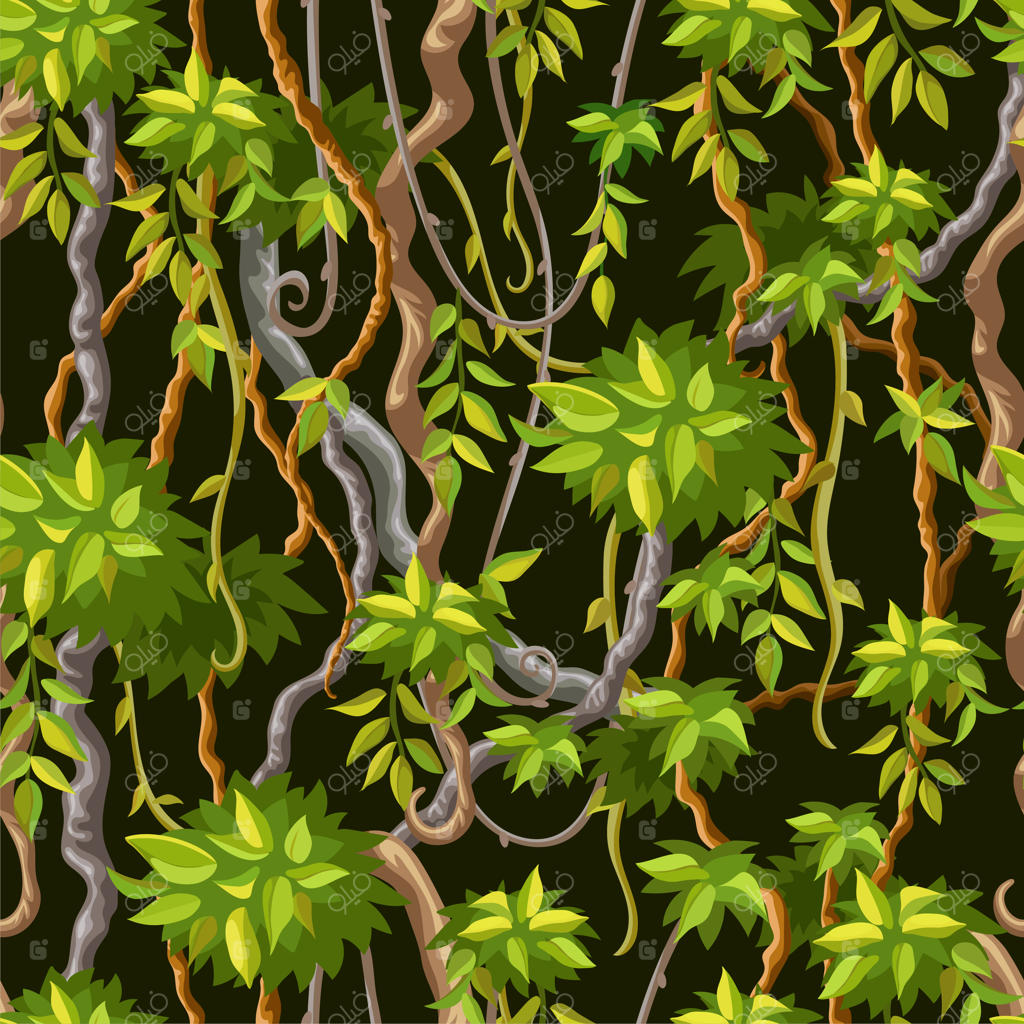 پترن بی‌وقفه با شاخه‌های لیانا.