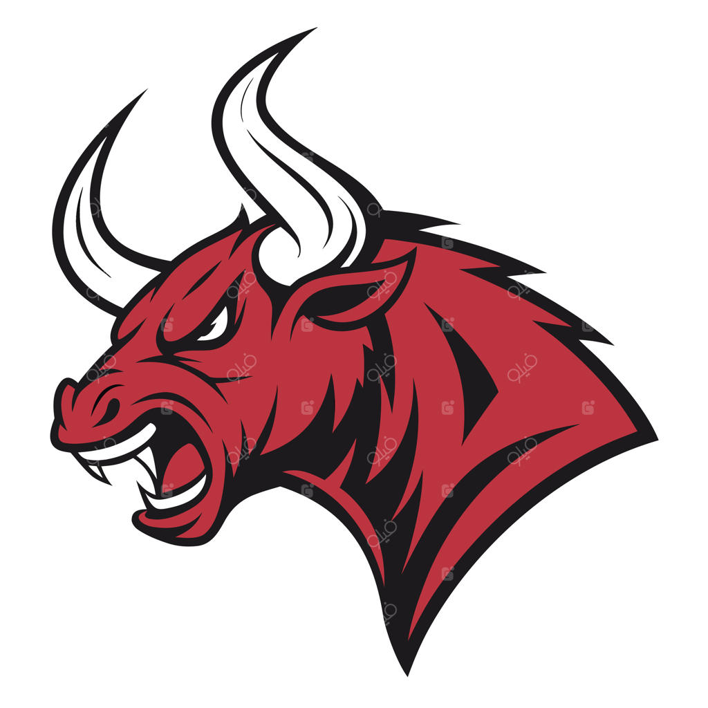 طراحی گرافیکی چشم‌نواز و رنگارنگ از سر یک گاو نیرومند و جسور، نمادی از قدرت و اراده.